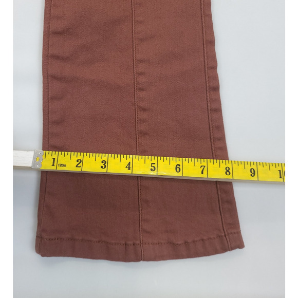BP Bootcut Pants Low Rise Flap Pockets Stretch Button Fly Women 23 Rust - Picture 7 of 14